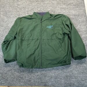 Union Line Mens AFSCME People Windbreaker Jacket XL Green Union Made Nylon